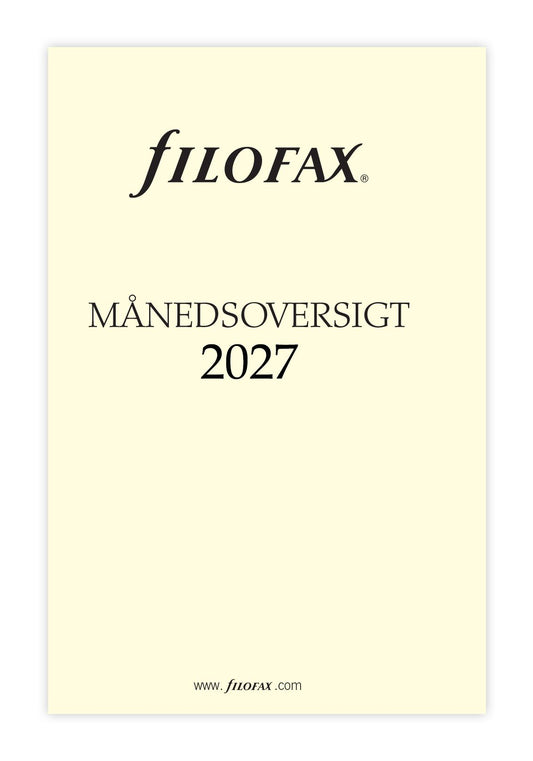FILOFAX MÅNEDSOVERSIGT POCKET 2027