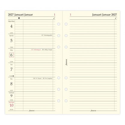FILOFAX REFILL EN UGE PR OPSLAG+NOTATSIDE PERSONAL 2027