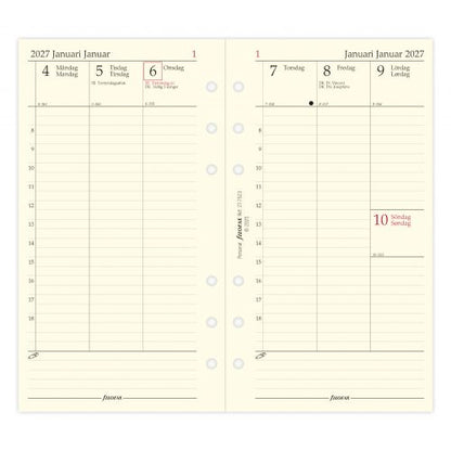 FILOFAX REFILL EN UGE PR OPSLAG VERTIKAL PERSONAL 2027