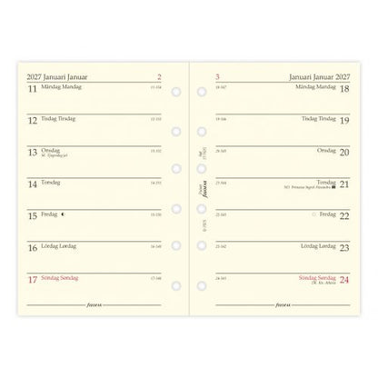 FILOFAX REFILL EN UGE PR OPSLAG POCKET 2027