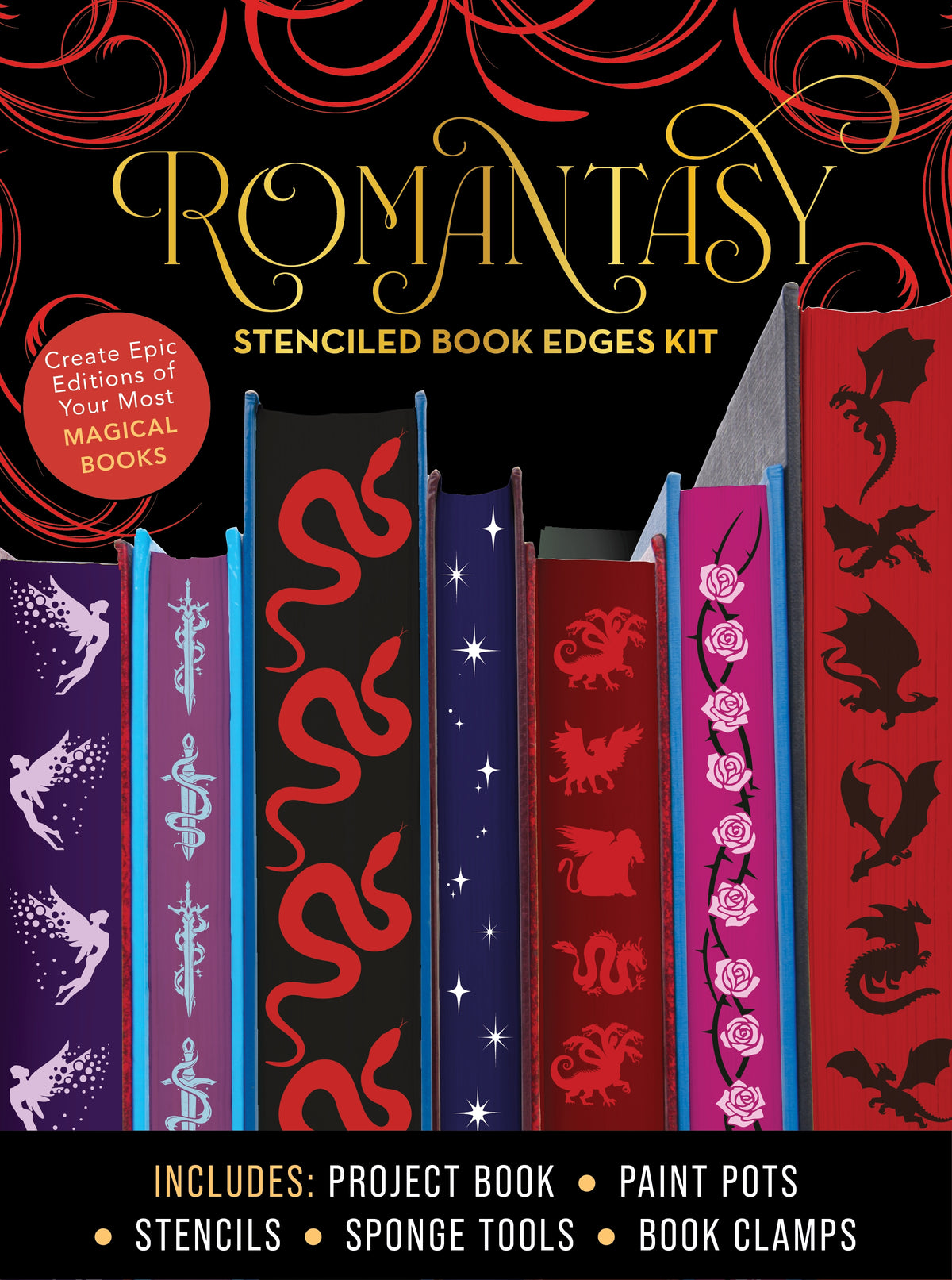 ROMANTASY STENCILED BOOK EDGES KIT