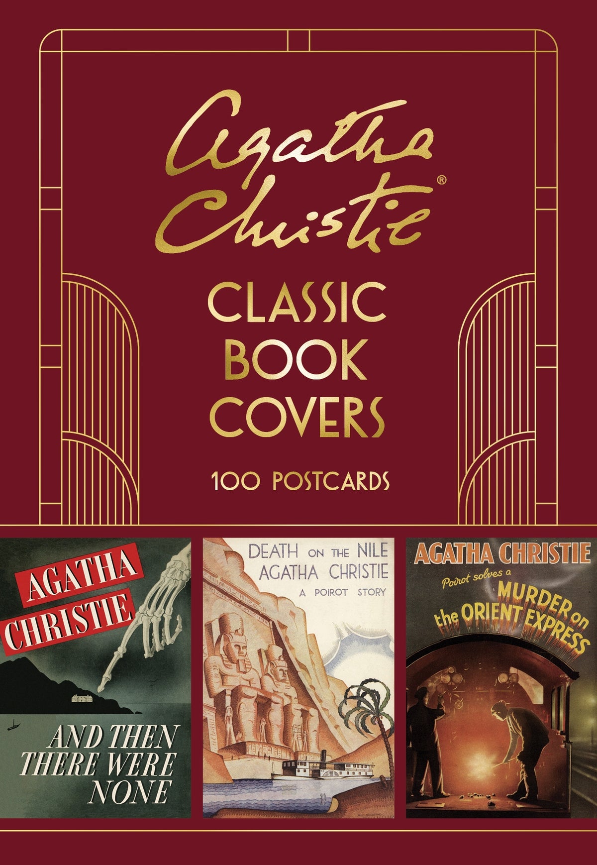 AGATHA CHRISTIE BOOK COVER 100 POSTCARD