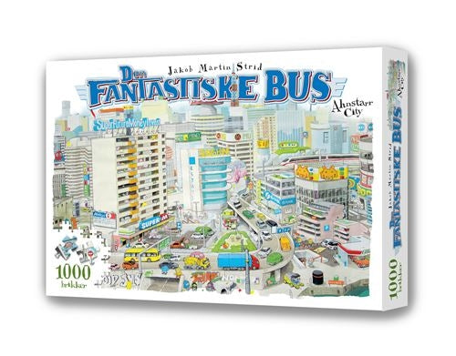 DEN FANTASTISKE BUS - AHNSTARR CITY. PUSLESPIL 1000 BRIKKER
