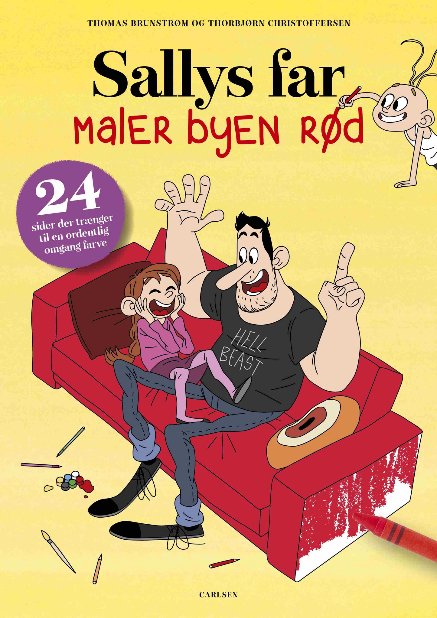 SALLYS FAR MALER BYEN RØD