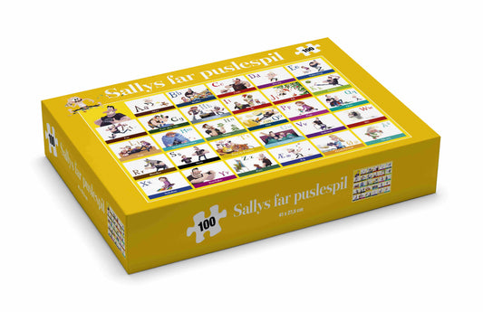 SALLYS FAR - ABC-PUSLESPIL, 100 BRIKKER