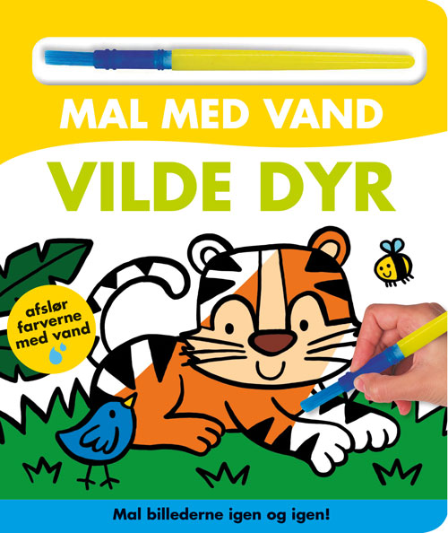 MAL MED VAND - VILDE DYR (PAPBOG MED PENSEL - FARV