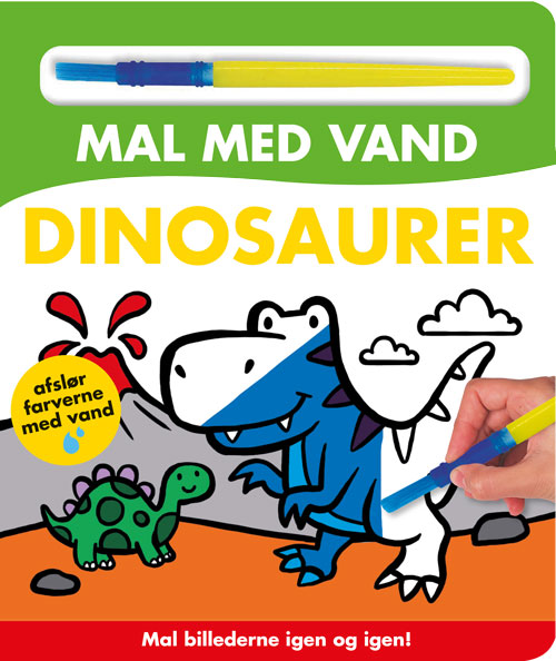 MAL MED VAND - DINOSAURER (PAPBOG MED PENSEL - FAR