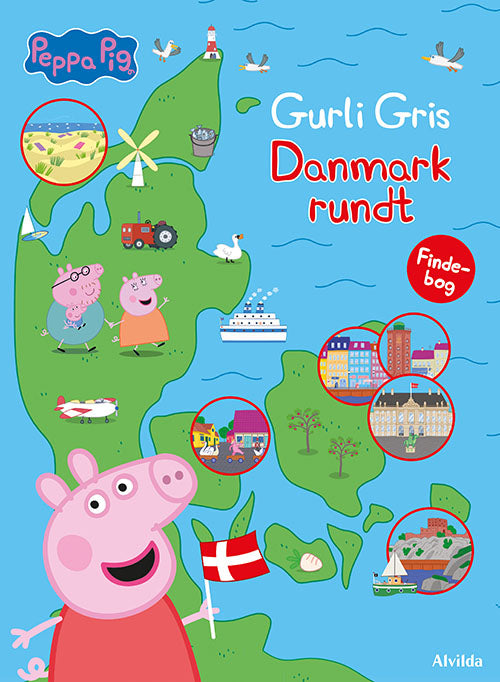 PEPPA PIG - GURLI GRIS - DANMARK RUNDT (FINDEBOG)