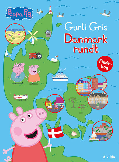 PEPPA PIG - GURLI GRIS - DANMARK RUNDT (FINDEBOG)