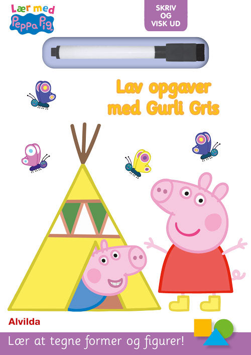 PEPPA PIG - LÆR MED GURLI GRIS - SKRIV OG VISK UD