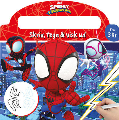 MARVEL - SPIDEY - SKRIV OG VISK UD  (PAPBOG MED IK