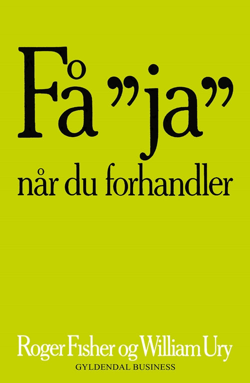 FÅ 'JA' NÅR DU FORHANDLER