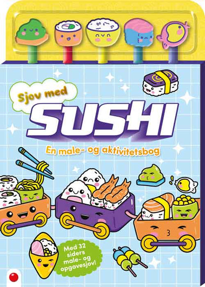 AKTIVITETSBOG MED BLYANTER: SJOV MED SUSHI!