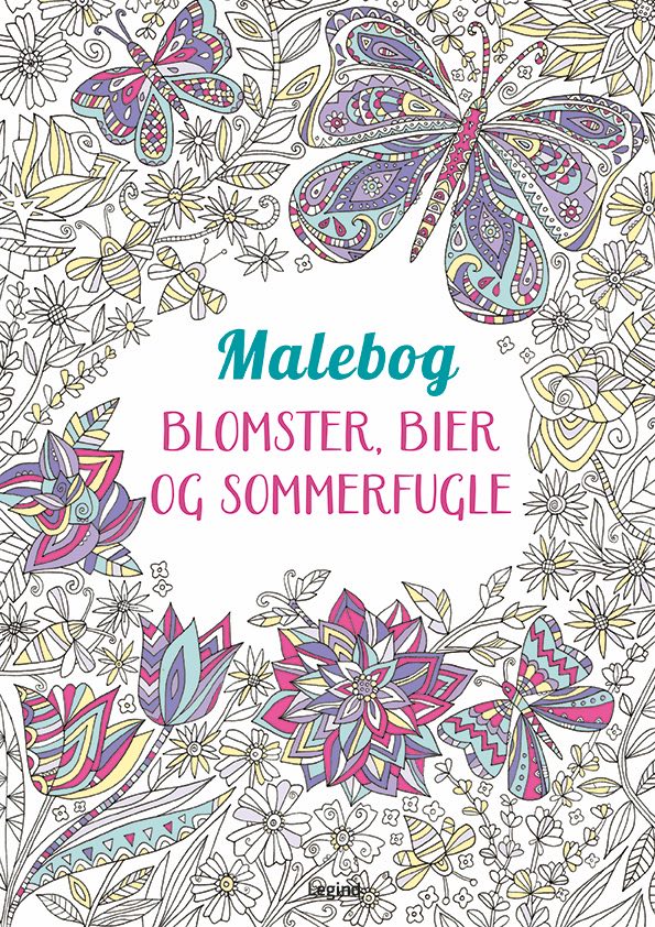 BLOMSTER, BIER OG SOMMERFUGLE MALEBOG