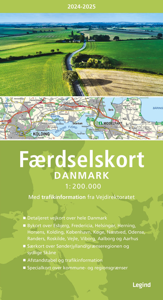 FÆRDSELSKORT DANMARK 2024-2025