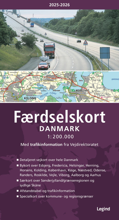 FÆRDSELSKORT DANMARK 2025-2026