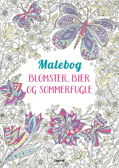 MANDALA-MALEBOG: BLOMSTER, BIER OG SOMMERFUGLE