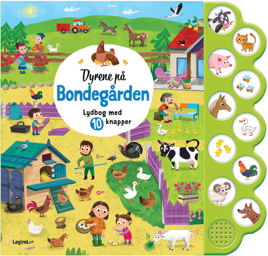 DYRENE PÅ BONDEGÅRDEN - LYDBOG MED 10 KNAPPER