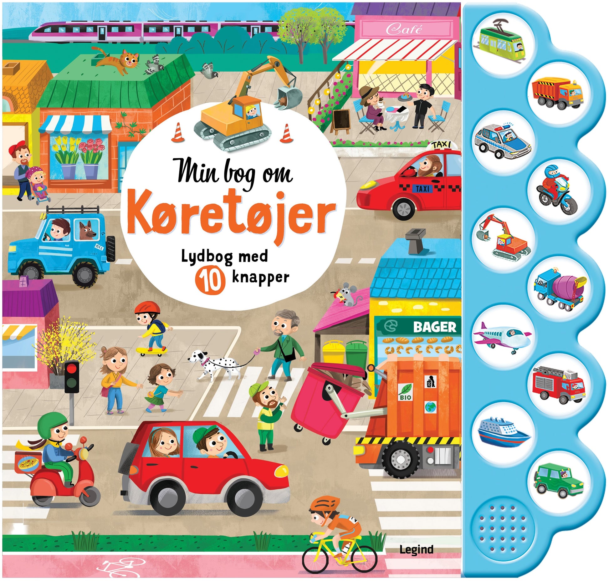 MIN BOG OM KØRETØJER - LYD MED 10 KNAPPER