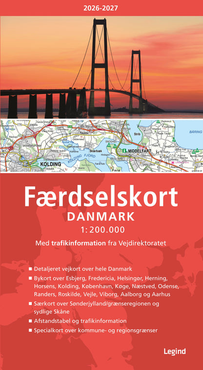 FÆRDSELSKORT DANMARK 2026/2027