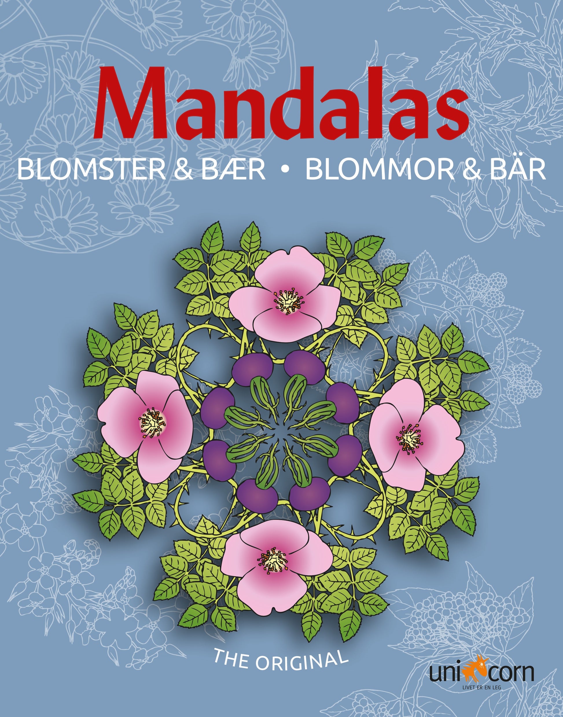 MANDALAS MALEBOG BLOMSTER OG BÆR