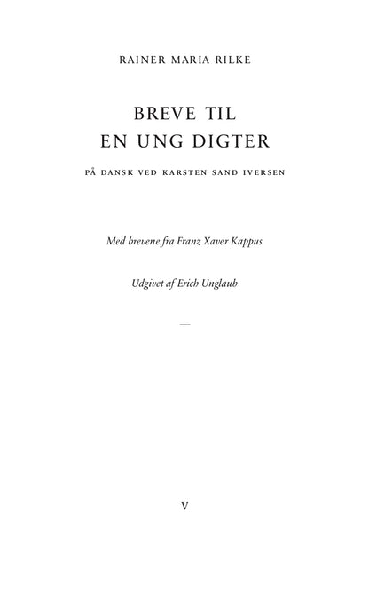 BREVE TIL EN UNG DIGTER