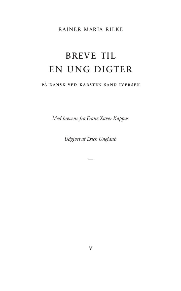 BREVE TIL EN UNG DIGTER