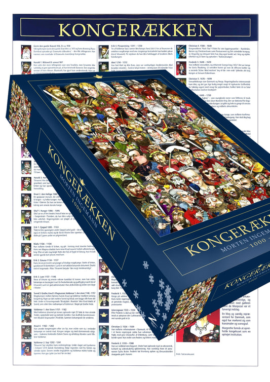 KONGERÆKKEN PUSLESPIL 1000 BRIK