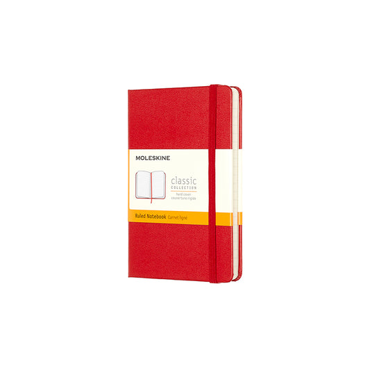 NOTESBOG MOLESKINE POCKET RØD M/192 LIN