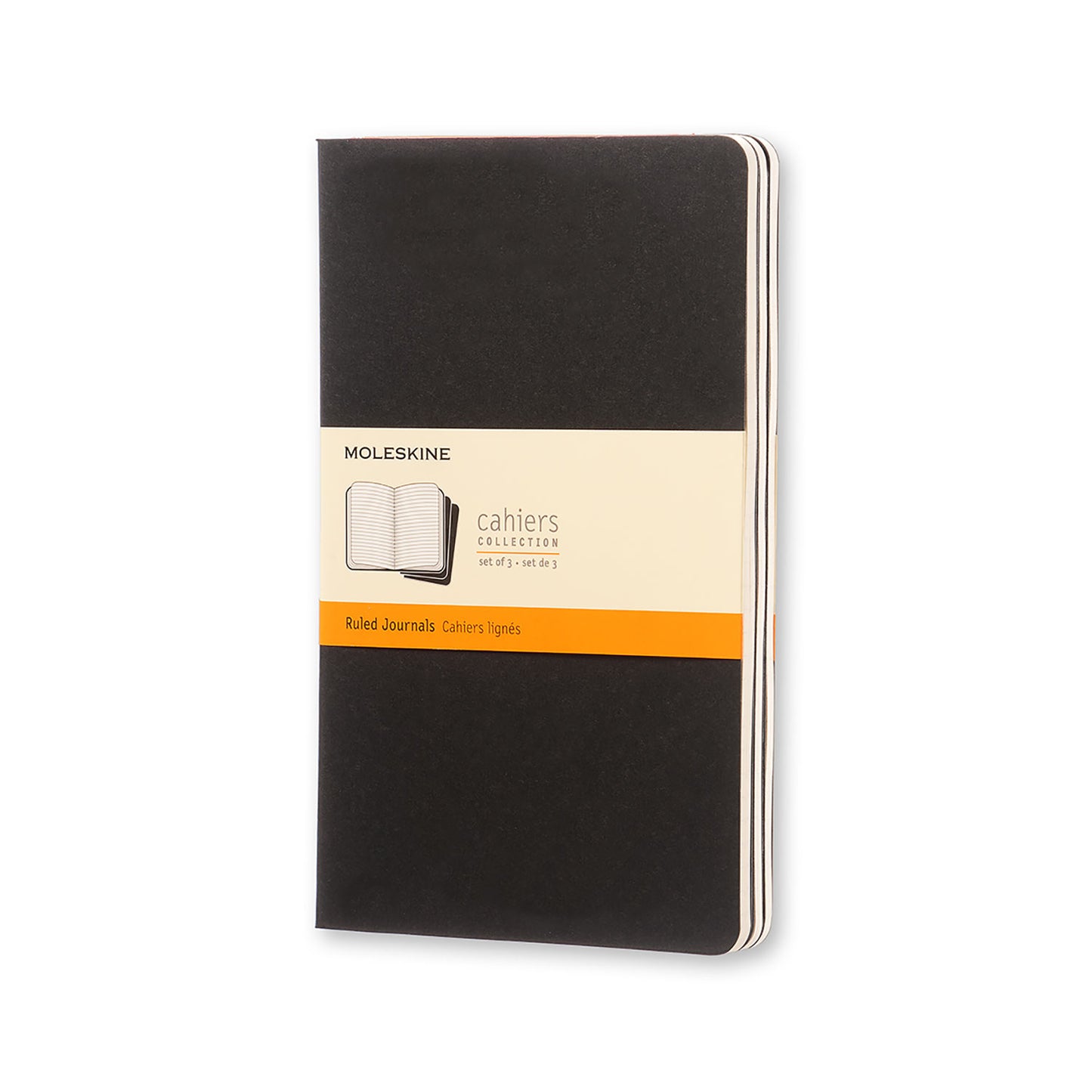 MOLESKINE NOTESBOG POCKET SORT SÆT 3 STK. CAHIER