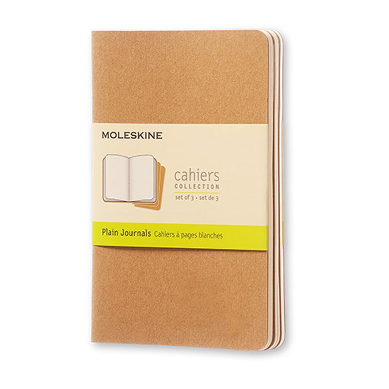 NOTESBOG MOLESKINE POCKET KRAFT SÆT M/3 STK