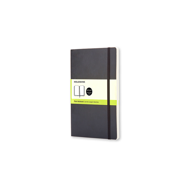 NOTESBOG MOLESKINE LARGE SORT M/192 BLANKE ARK