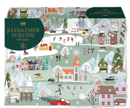 JULEKALENDER PUSLESPIL 1000 BRIKKER