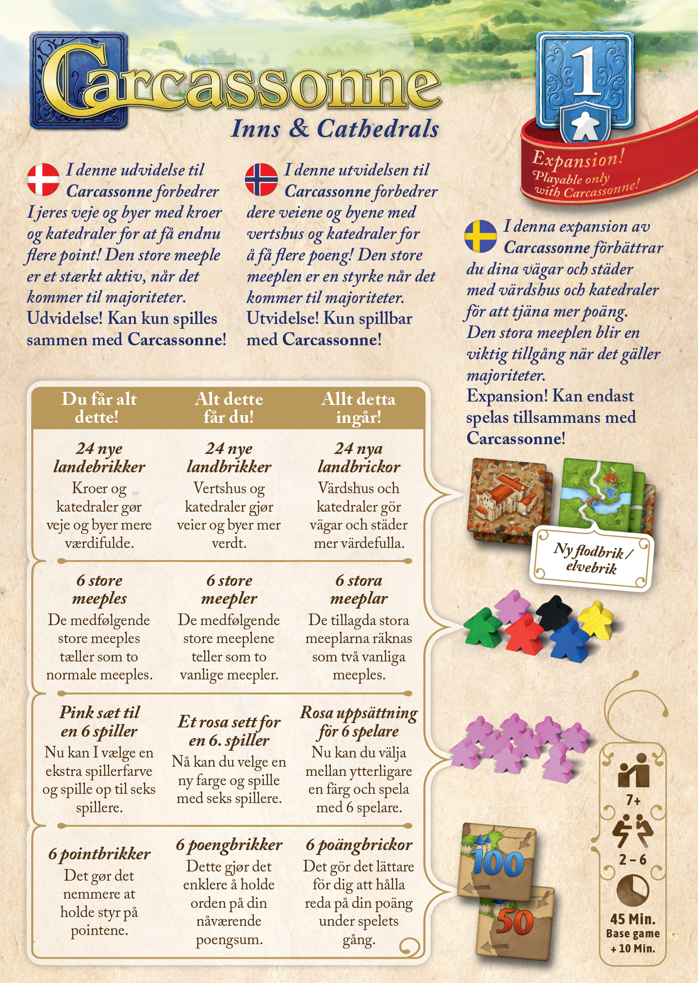 CARCASSONNE INNS AND CATHEDRALS