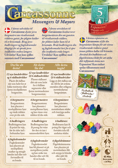 CARCASSONNE MESSENGERS AND MAYORS