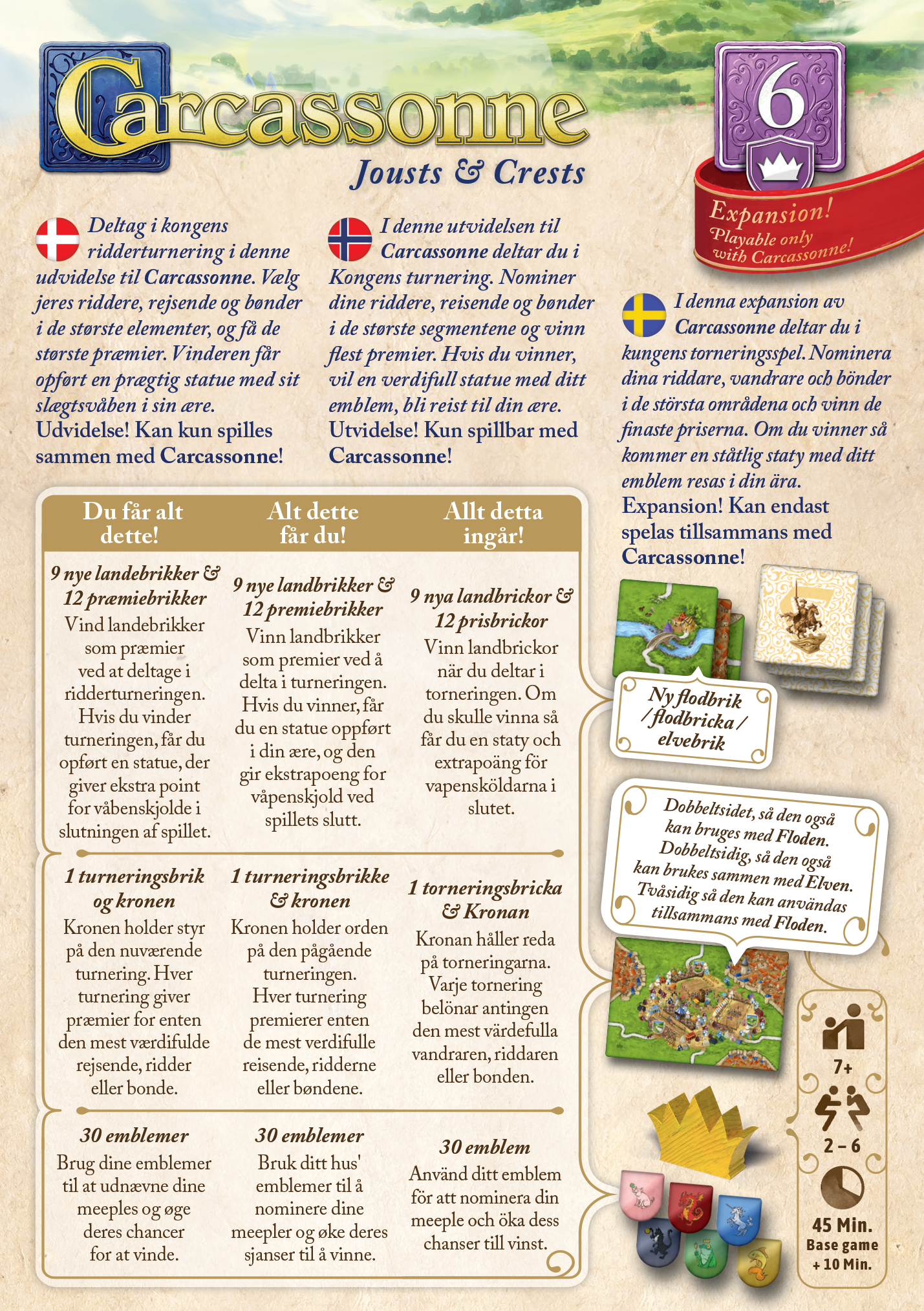 CARCASSONNE JOUSTS AND CRESTS