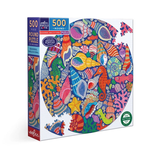EEBOO SEAHORSES SHELLS AND CORAL 1000 BRIKKER