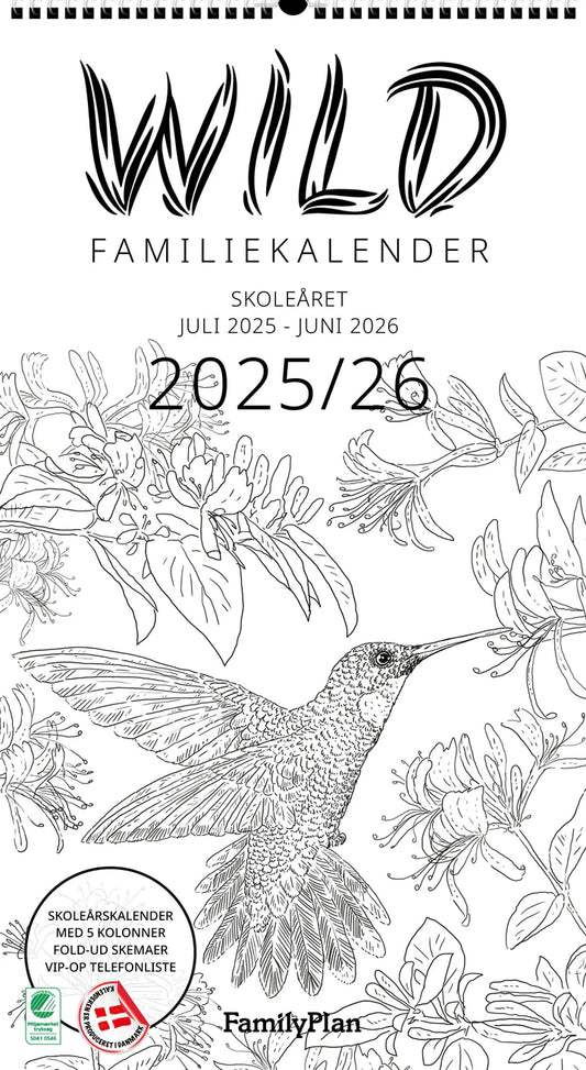 FAMILIEKALENDER WILD 2025/26