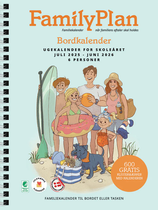 FAMILIPLAN BORDKALENDER 2025/26