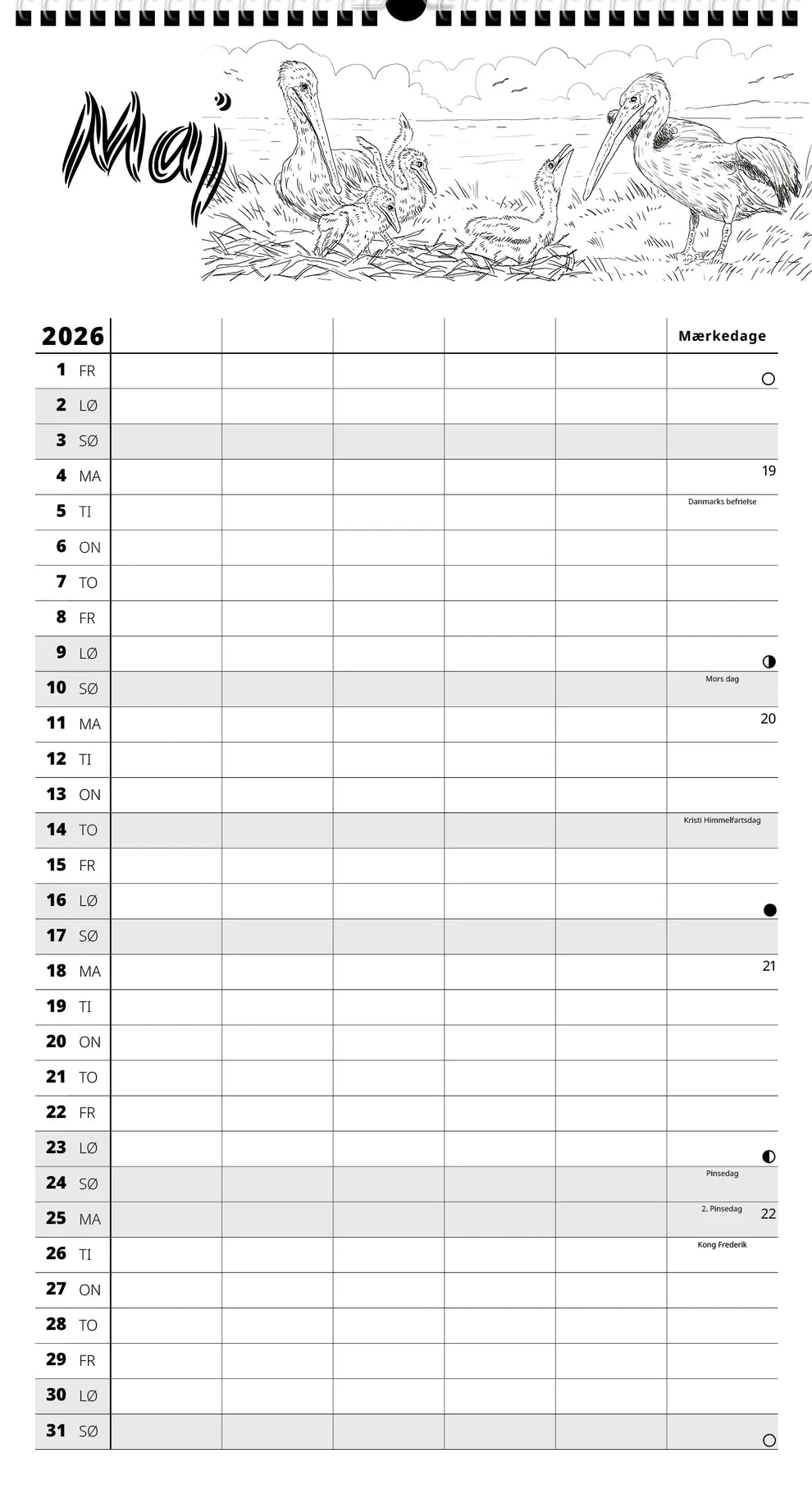 WILD FAMILIEKALENDER 2026