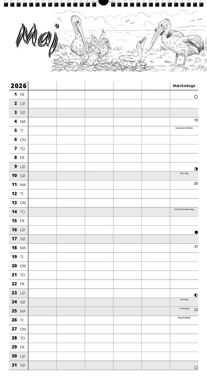 WILD FAMILIEKALENDER 2026