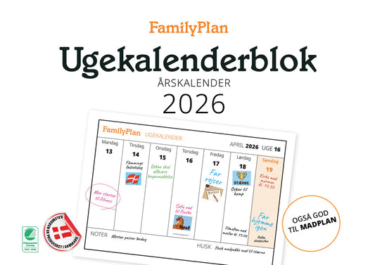 UGEKALENDERBLOK ÅRSKALENDER 2026