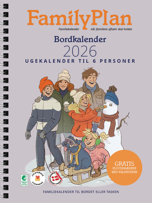 FAMILYPLAN BORDKALENDER 2026