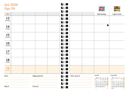 FAMILYPLAN BORDKALENDER 2026