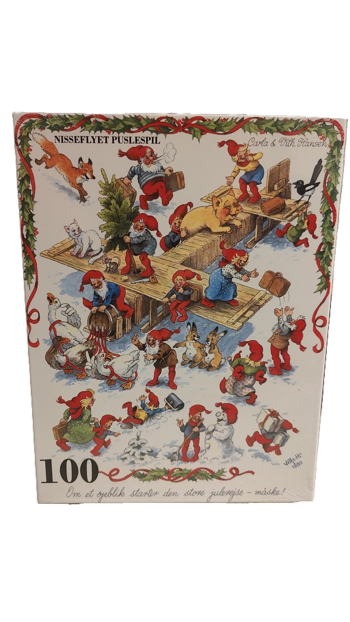 PUSLESPIL VILHELM HANSEN NISSEFLYET 100 BRIKKER