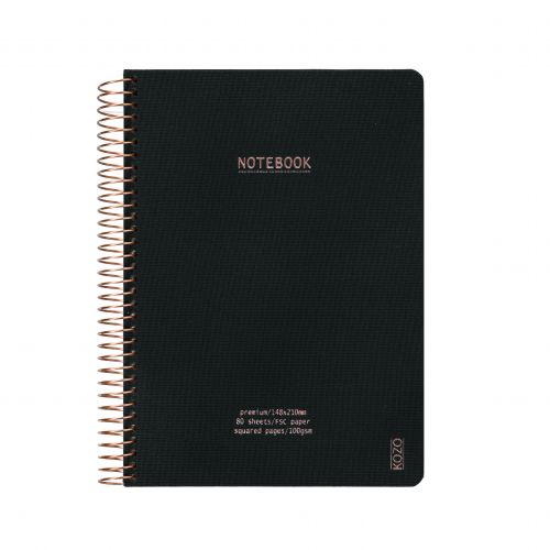 KOZO NOTESBOG PREMIUM A5 TERN BLACK