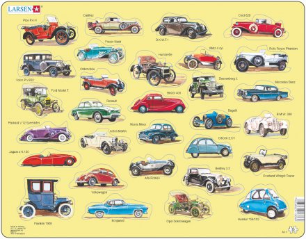 LARSEN PUSLESPIL AUTO PUZZLE 30 PCS