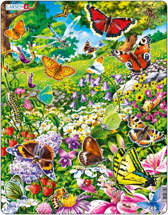 LARSEN PUSLESPIL BUTTERFLIES 42 PCS