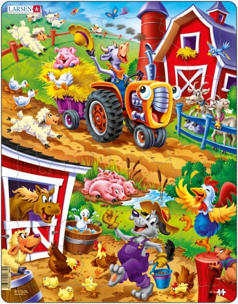 LARSEN PUSLESPIL BARNYARD 22 PCS