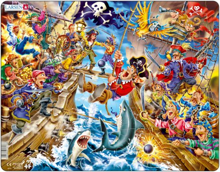 LARSEN PUSLESPIL 2 PIRATE SHIPS 39 PCS